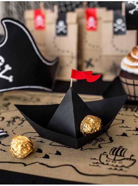 6 decoraciones de mesa “Barco pirata“ - Pirate Party - Partydeco | Funidelia