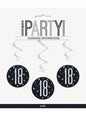 6 espirales colgantes “18“ años - Black & Silver Glitz - Unique | Funidelia