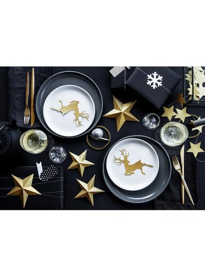 6 estrellas colgantes variadas doradas - Christmas