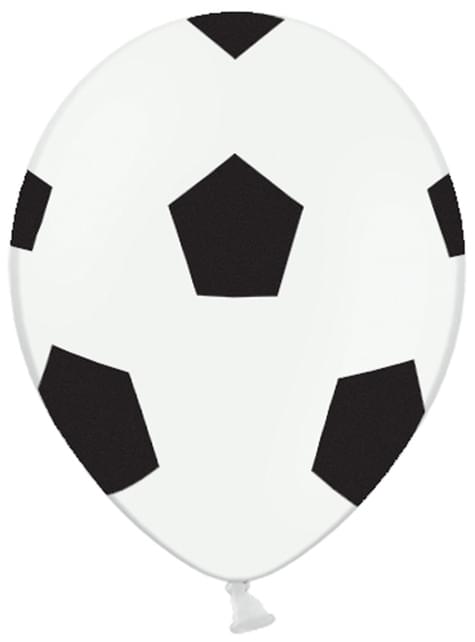 6 globos balón de fútbol (30 cm)