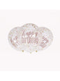 6 globos con confeti oro rosa “Happy Birthday“ - Unique | Funidelia