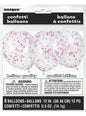 6 globos con confeti rosa fucsia (30 cm) - Línea Colores Básicos - Unique | Funidelia