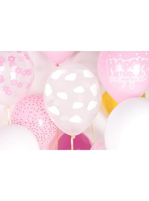 6 globos con nubes transparente (30 cm) - Partydeco | Funidelia