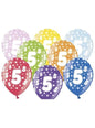 6 globos de látex “5“ multicolor (30 cm)