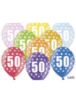 6 globos de látex “50“ multicolor (30 cm) - Partydeco | Funidelia