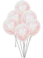 6 globos de látex con confeti neón - Unique | Funidelia