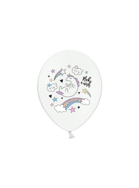 6 globos de látex de unicornio (30cm) - Unicorn Collection - Partydeco | Funidelia