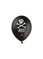 6 globos de látex fiesta pirata negro (30 cm) - Pirates Party - Partydeco | Funidelia