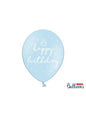 6 globos extra resistentes ’’ Happy Birthday“ azul (30 cm) - Partydeco | Funidelia