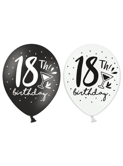 6 globos extra resistentes 18 cumpleaños (30 cm) - Partydeco | Funidelia