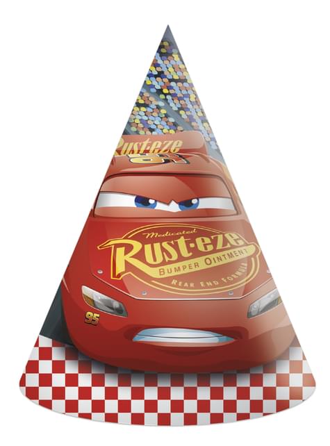 6 gorritos de cumpleaños Cars 3