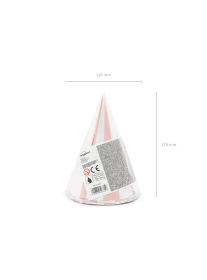 6 gorritos de fiesta de rayas de papel - Meow Party - Partydeco | Funidelia
