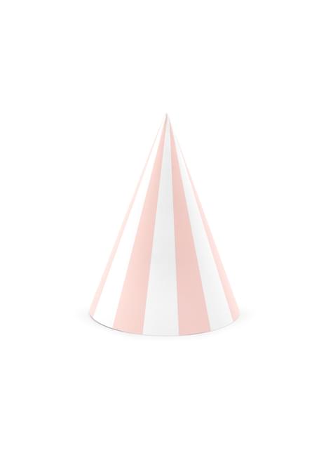 6 gorritos de fiesta de rayas de papel - Meow Party - Partydeco | Funidelia