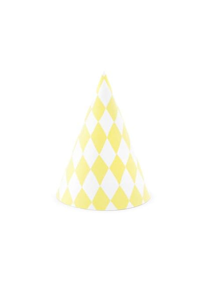 6 gorritos de fiesta de rombos de papel - Yummy