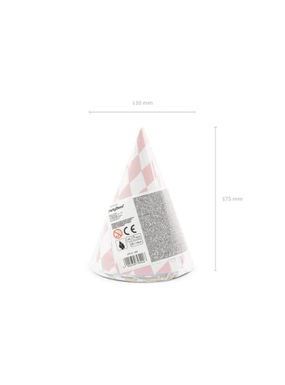 6 gorritos de fiesta de rombos de papel - Yummy