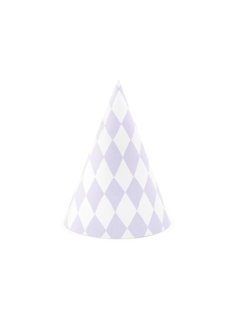 6 gorritos de fiesta de rombos de papel - Yummy