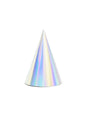 6 gorritos de fiesta iridiscentes de papel - Exotix Holo