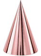 6 gorritos de fiesta oro rosa brillantes