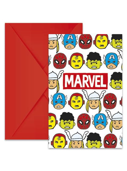 6 invitaciones de Los Vengadores - Avengers Cartoon - Procos | Funidelia