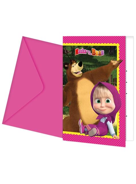 6 invitaciones de Masha y el Oso - Procos | Funidelia