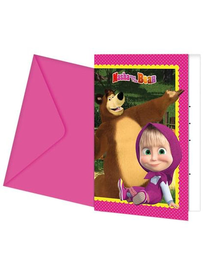 6 invitaciones de Masha y el Oso - Procos | Funidelia