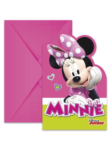 6 invitaciones Minnie Mouse Junior
