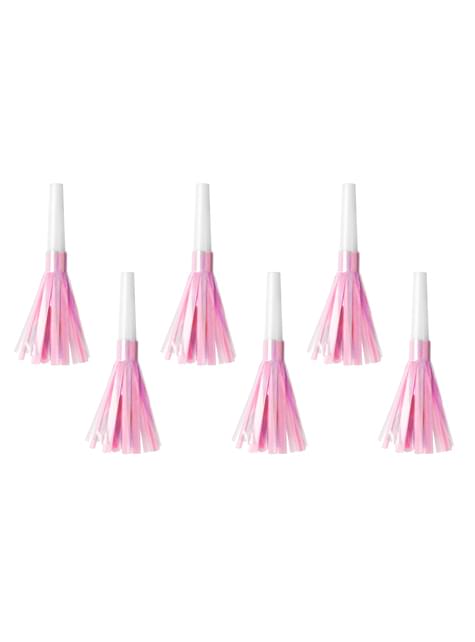 6 matasuegras rosa - Unicorn - Partydeco | Funidelia