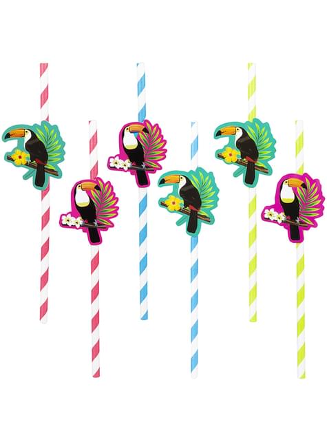 6 pajitas de tucanes - Toucan Party - Boland | Funidelia