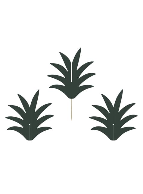 6 palillos decorativos de piña - Aloha Turquoise - Partydeco | Funidelia