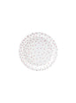 6 platos blancos con lunares en oro rosas de papel (18 cm) - Polka Dots Collection