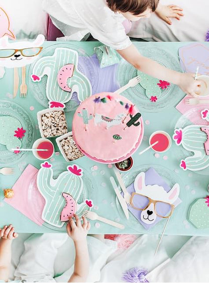 6 platos de cactus (23 cm) - Llama Party - Partydeco | Funidelia