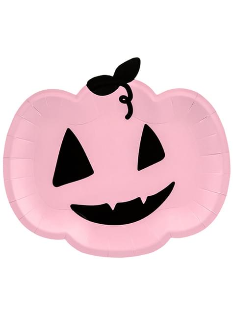 6 platos de calabaza rosa (25x22cm) - Partydeco | Funidelia