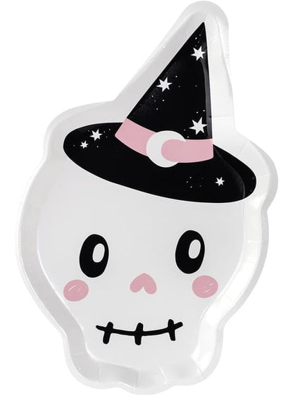 6 platos de calavera embrujada (23x23cm) - Partydeco | Funidelia