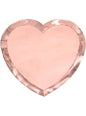 6 platos de corazón oro rosa (21x19cm) - Partydeco | Funidelia