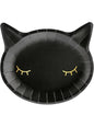 6 platos de gato negro (22 cm)