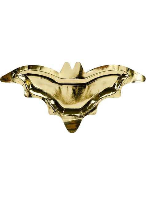 6 platos de murciélago dorado (37 cm) - Partydeco | Funidelia