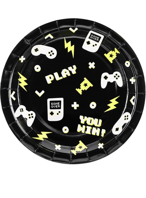 6 platos de videojuego (18x27cm) - Videogame party - Partydeco | Funidelia