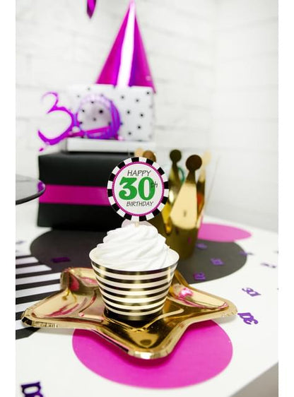 6 platos dorados con forma de estrella de papel (18 cm) - New Year’s Eve & Carnival