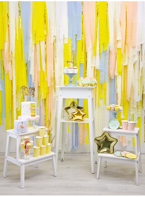 6 platos dorados con forma de estrella de papel (23 cm) - Princess Party - Partydeco | Funidelia