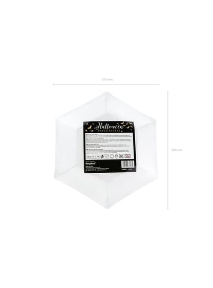 6 platos negros con murciélagos dorados de papel (20 cm) - Trick or Treat Collection - Partydeco | Funidelia