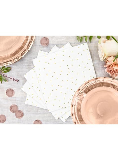 6 platos oro rosas de papel - Vintage Birthday (18 cm) - Partydeco | Funidelia
