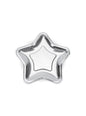 6 platos plateados con forma de estrella de papel (18 cm) - New Year’s Eve & Carnival - Partydeco | Funidelia