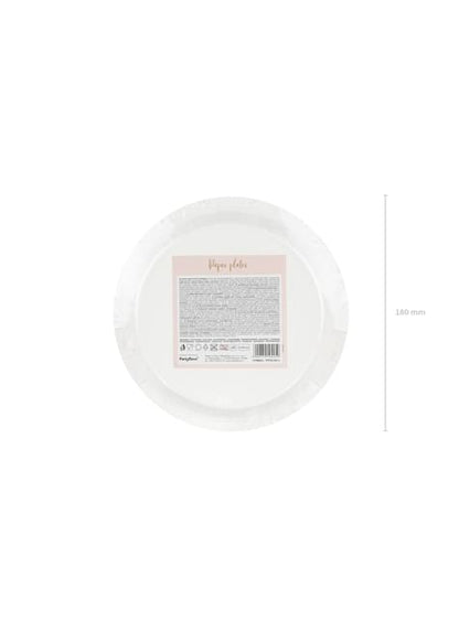 6 platos rosas con lunares dorados de papel (18 cm) - Polka Dots Collection - Partydeco | Funidelia