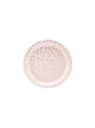6 platos rosas con lunares dorados de papel (18 cm) - Polka Dots Collection - Partydeco | Funidelia