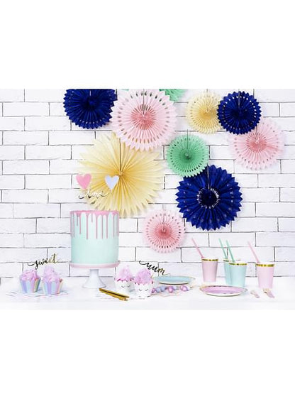 6 platos verde menta de papel (18 cm) - Yummy - Partydeco | Funidelia