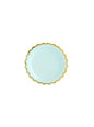 6 platos verde menta de papel (18 cm) - Yummy - Partydeco | Funidelia