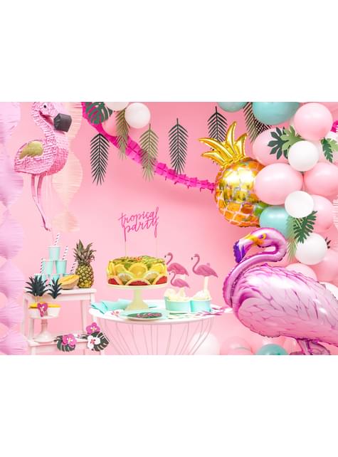 6 tarjetas para mesa verde con forma de hoja - Aloha Turquoise - Partydeco | Funidelia