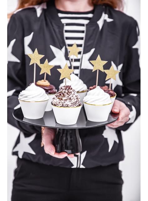 6 toppers decorativos con forma de estrella - Partydeco | Funidelia