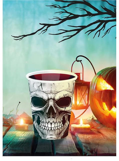 6 vasos de calaveras Halloween - Guirca | Funidelia
