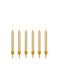 6 velas de cumpleaños doradas (6 cm) - Partydeco | Funidelia